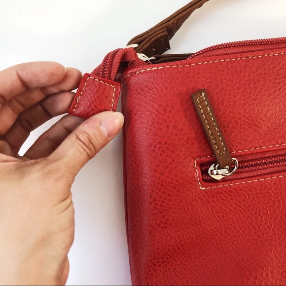 Mia and Luca vegan leather crossbody bag purse red - Picture 12 of 12